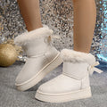 Bottes Femme Style UGG Mini à Nœud Papillon