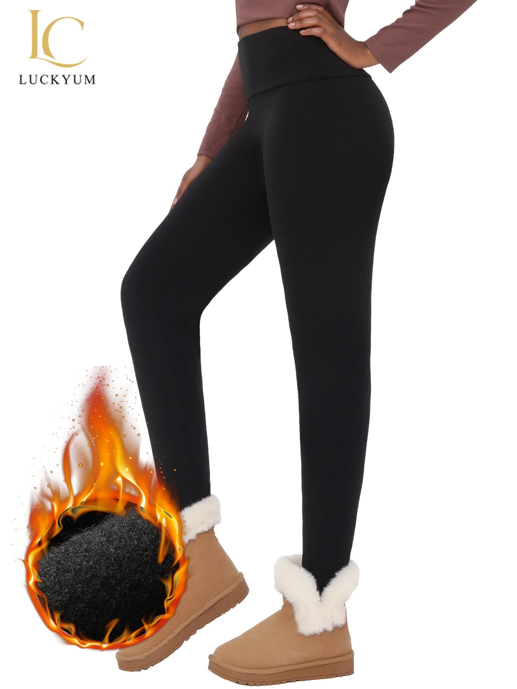 Legging polaire opaque — taille haute ultra chaud