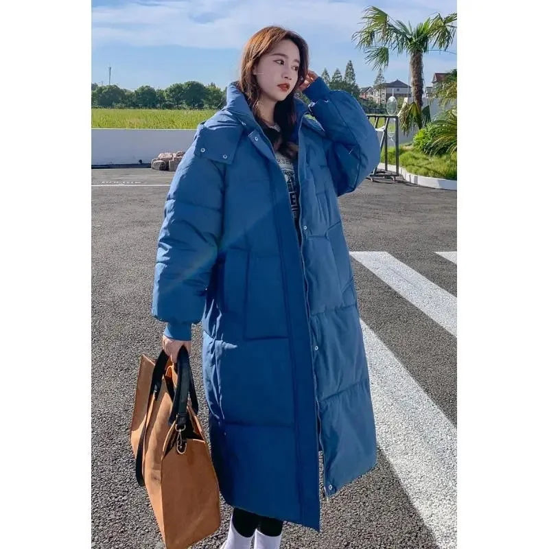 Parka longue femme à capuche — doudoune d'hiver chaude