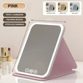 Miroir de maquillage LED pliable — spécial voyage
