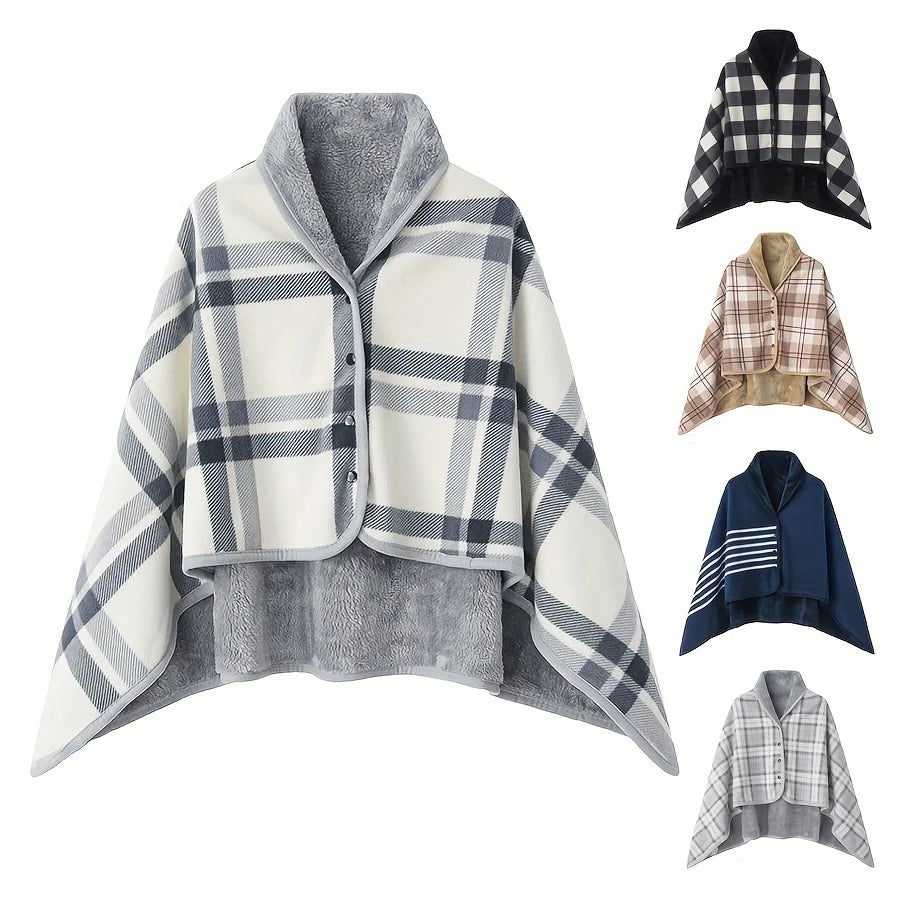 Couverture Polaire Portable à Manches – Châle Plaid Douillet