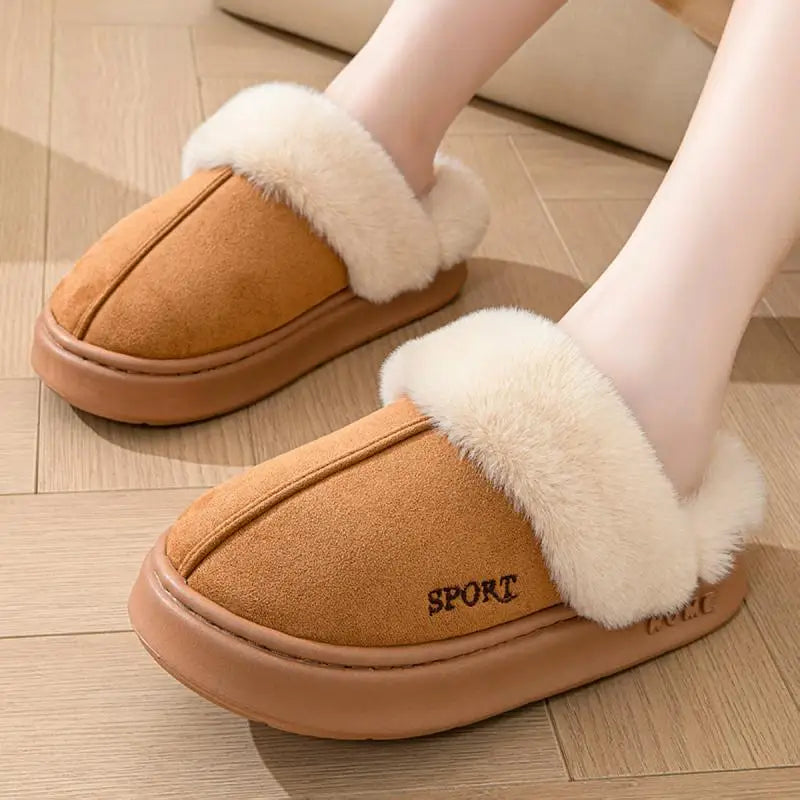 Pantoufles Femme Peluche à Plateforme – Douces & Chaudes