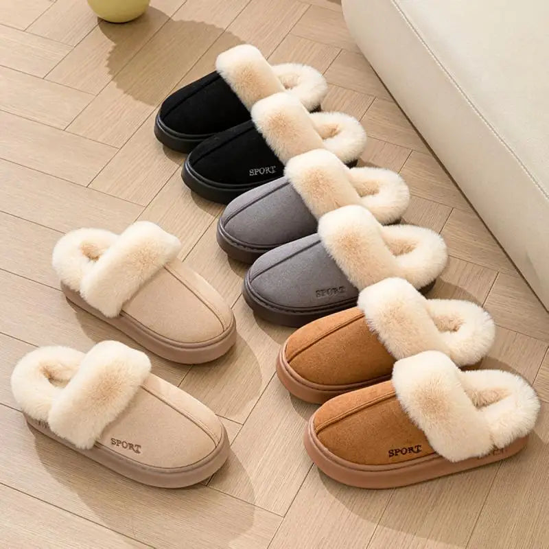 Pantoufles Femme Peluche à Plateforme – Douces & Chaudes