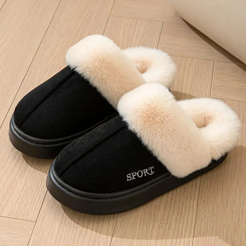 Pantoufles Femme Peluche à Plateforme – Douces & Chaudes