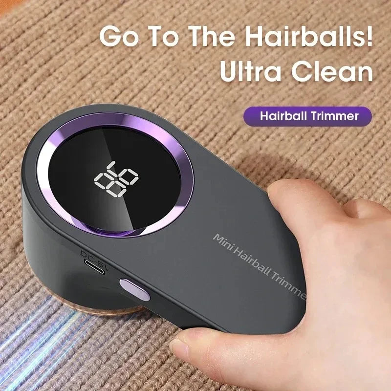 Rasoir Anti-Bouloches Électrique Rechargeable — Écran LED