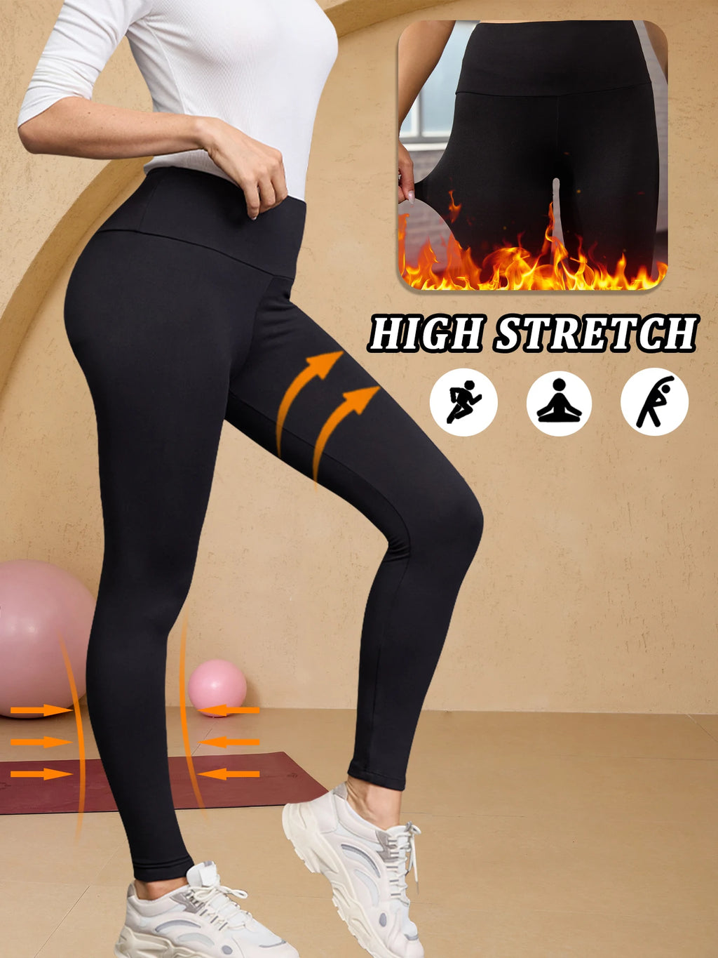 Legging polaire opaque — taille haute ultra chaud