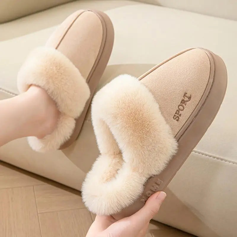Pantoufles Femme Peluche à Plateforme – Douces & Chaudes