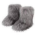 Bottes Femme Mi-Mollet 100 % Fourrure Style Y2K