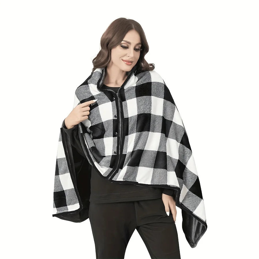 Couverture Polaire Portable à Manches – Châle Plaid Douillet